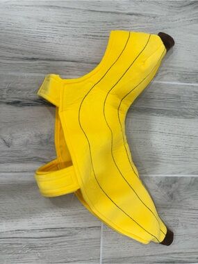 Justice Yellow Plush Banana Dog Harness with Brown Tip